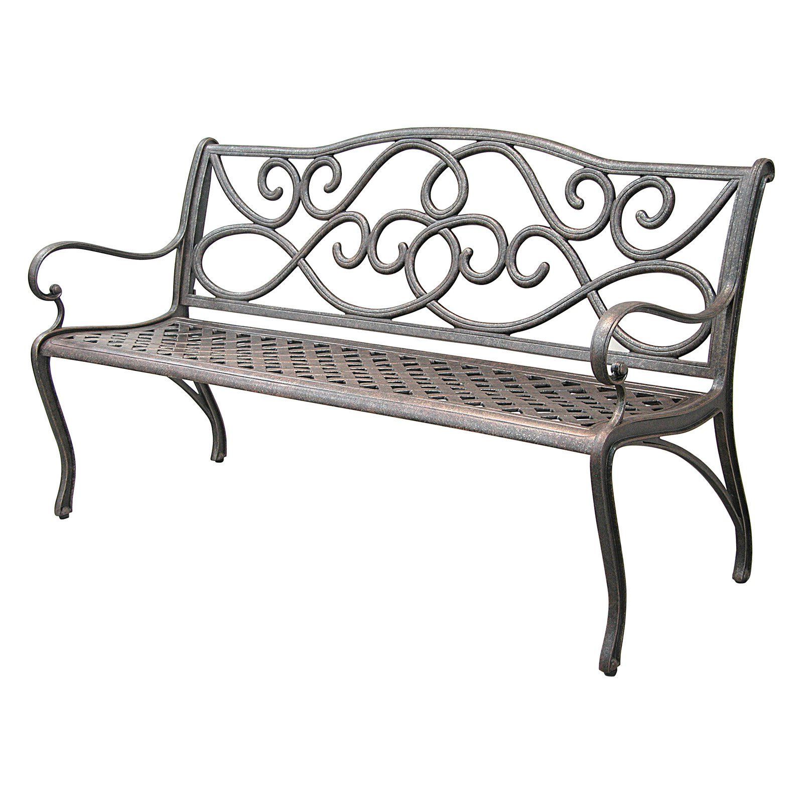 Most Up To Date Ismenia Checkered Outdoor Cast Aluminum Patio Garden Benches Throughout Innova 5 Ft (View 5 of 30)