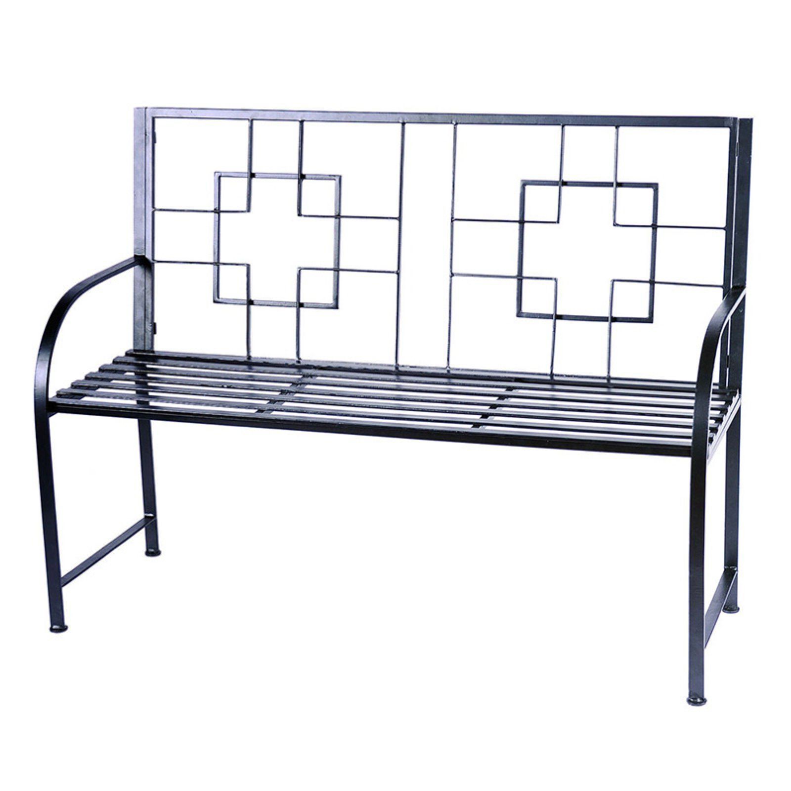 Popular Gehlert Traditional Patio Iron Garden Benches Throughout Outdoor Achla Designs Square On Squares 48 In (View 6 of 30)