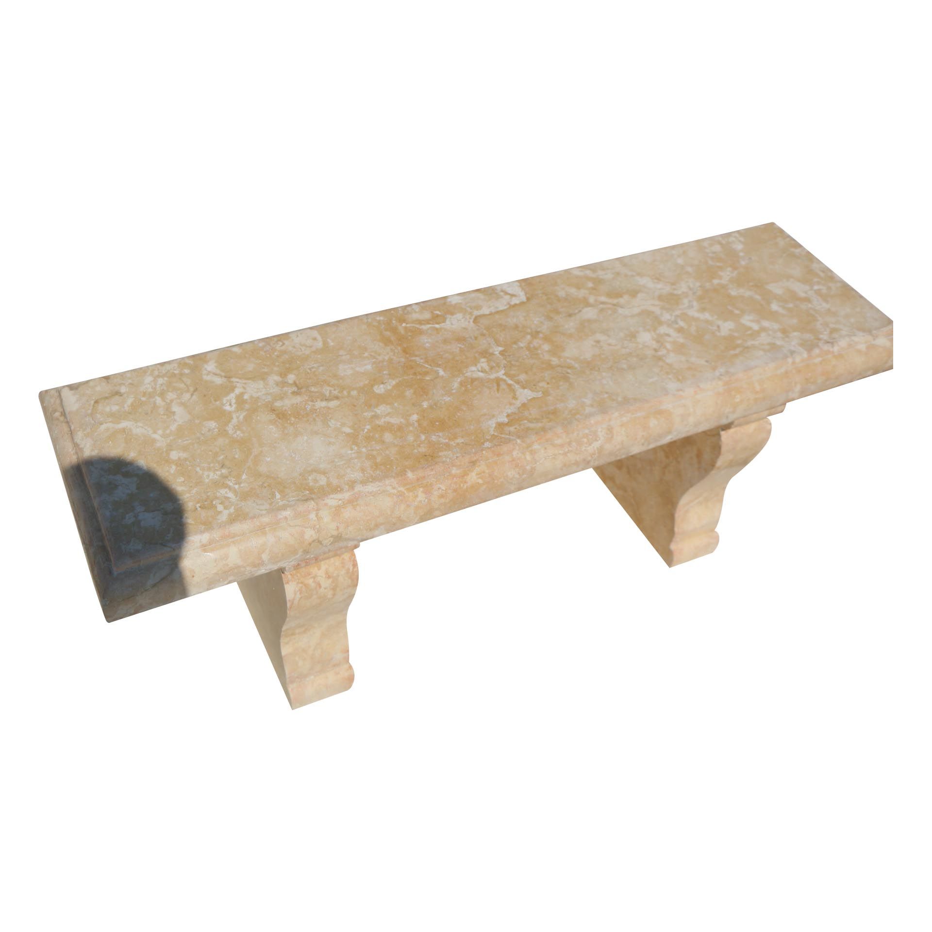 Preferred Yellow Limestone Garden Bench Intended For Manchester Wooden Garden Benches (View 18 of 30)