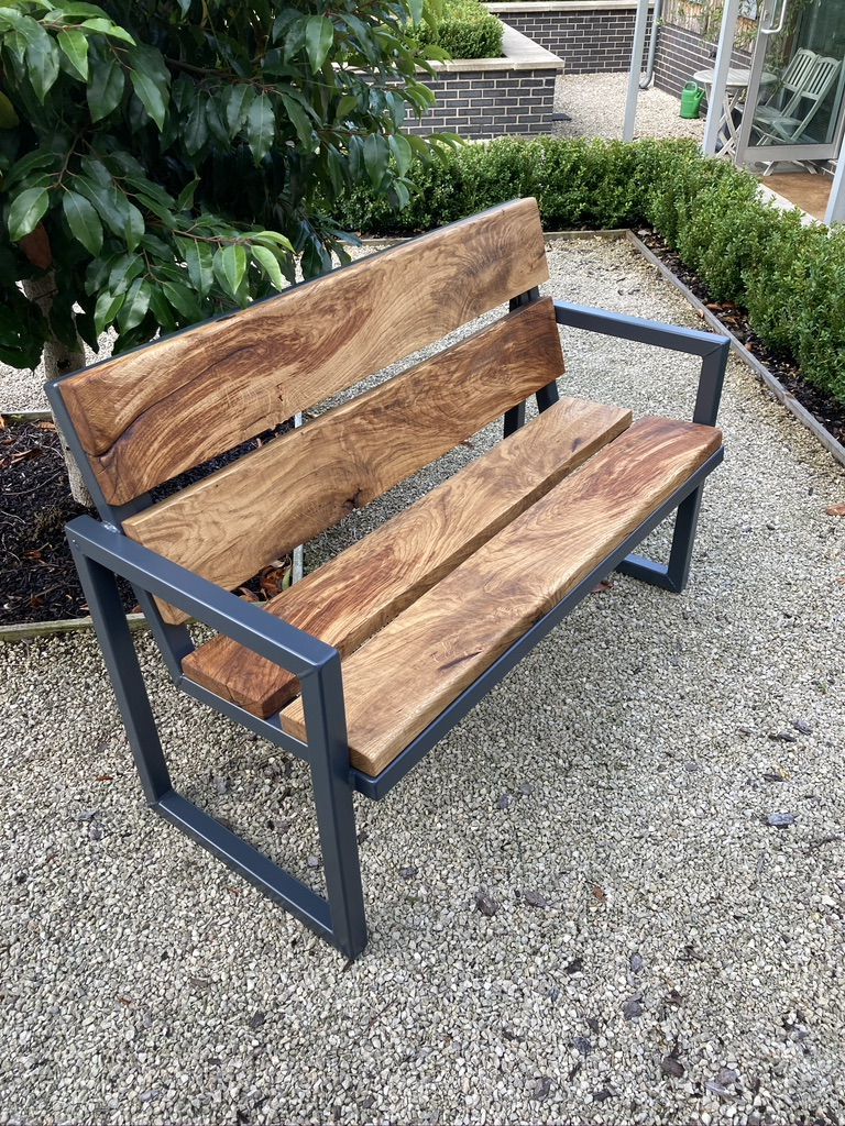 Recent Alvah Slatted Cast Iron And Tubular Steel Garden Benches Pertaining To Steel Garden Chair Design (View 16 of 30)