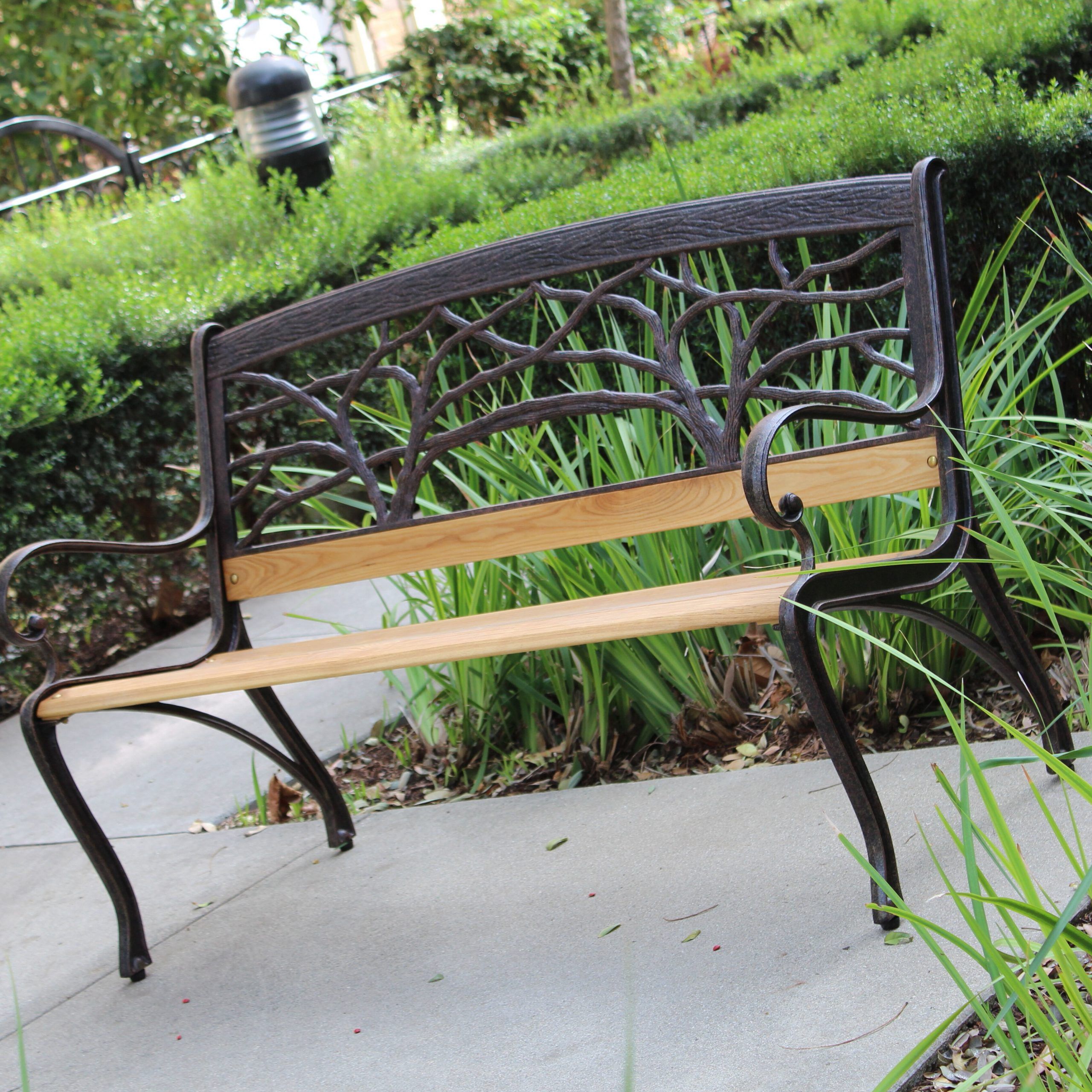 Recent Bangalow Iron Park Bench Pertaining To Pettit Steel Garden Benches (View 14 of 30)
