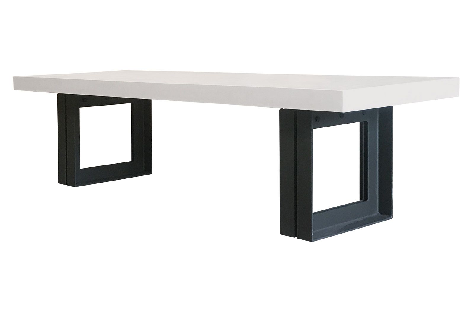 Recent Pettit Steel Garden Benches Regarding Perpetual Steel Senza Table 87” – Ivory White (View 26 of 30)