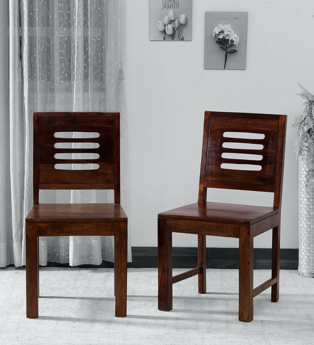 Recent Walnut Solid Wood Garden Benches Intended For Marin Solid Wood Dining Chair (set Of 2) In Walnut Finish (View 23 of 30)