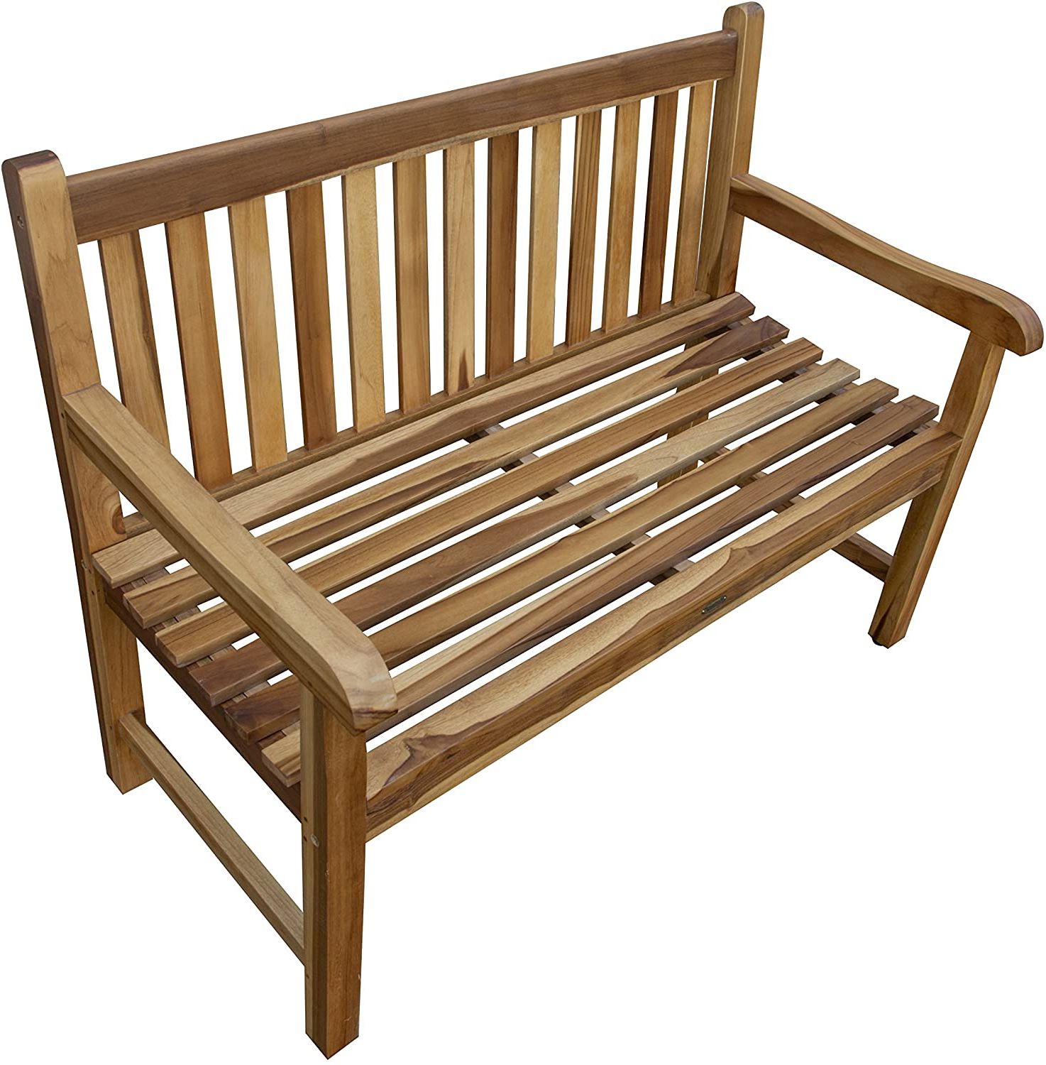 Well Known Ecodecors Od 1304 Hampstead Heath Garden Outdoor Bench, 47x26x36, Natural  Teak With Hampstead Teak Garden Benches (View 14 of 30)