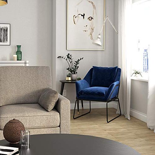 Aalivia Slipper Chairs Throughout 2020 Novogratz Alivia Accent Chair, Blue Velvet  Buy Online In (View 15 of 30)