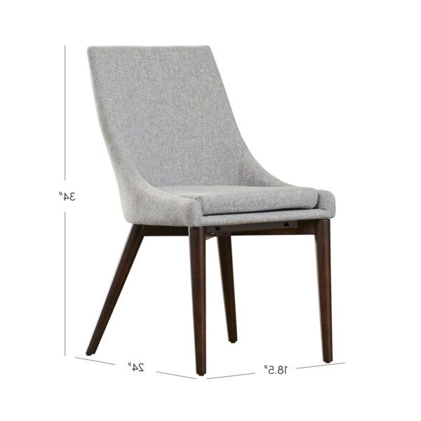 Aaliyah Parsons Chairs For Well Liked Aaliyah Cotton Upholstered Side Chair In Gray (View 7 of 30)