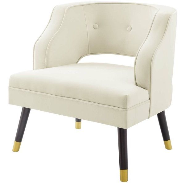 Alwillie Tufted Back Barrel Chairs Within Popular Tufted Back Arm Chair (View 3 of 30)