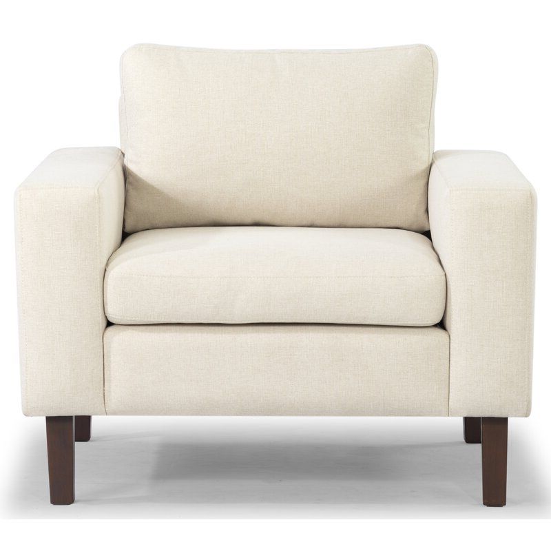 Azekiel 34" W Polyester Blend Armchair With Fashionable Ronaldo Polyester Armchairs (View 15 of 30)