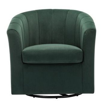Barrentine Swivel Barrel Chair – Wayfair Intended For Recent Indianola Modern Barrel Chairs (View 15 of 30)