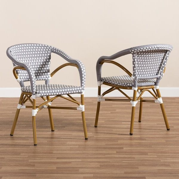 Best And Newest Artressia Barrel Chairs For Artressia Stacking Bamboo Patio Dining Armchair With Cushion (View 2 of 30)