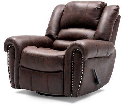 Brookhhurst Avina Armchairs Pertaining To Most Recently Released Felicien Faux Leather Manual Swivel Recliner Fabric: Tan (View 8 of 30)