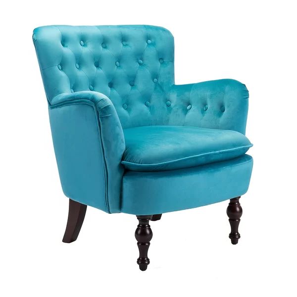 Charlton Home Didonato Velvet Tufted Upholstered Armchair Within Most Up To Date Didonato Tufted Velvet Armchairs (View 3 of 30)