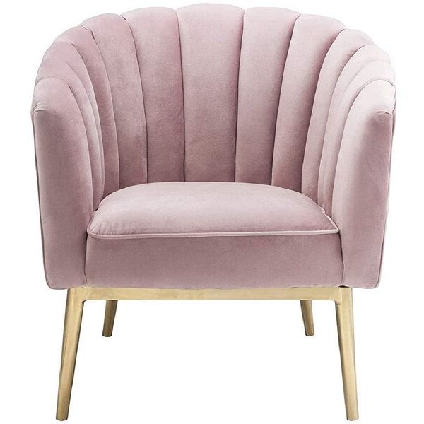 Didonato Tufted Velvet Armchairs Regarding Famous Pink Velvet Chair (View 30 of 30)