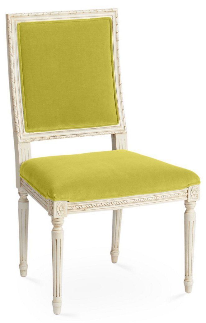 Exeter Side Chair, Chartreuse Velvet – Furniture – Sale With Well Liked Exeter Side Chairs (View 5 of 30)