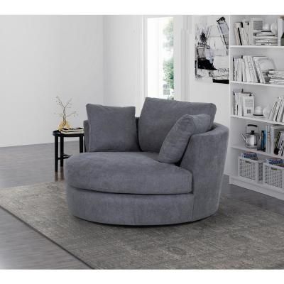 Gray – Accent Chairs – Chairs – The Home Depot Intended For Most Popular Michalak Cheswood Armchairs And Ottoman (View 29 of 30)