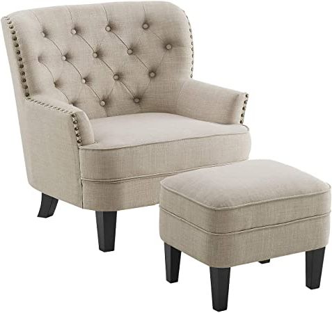 Michalak Cheswood Armchairs And Ottoman With Regard To Best And Newest Amazon: Michalak Cheswood 23" Armchair And Ottoman: Home (View 1 of 30)