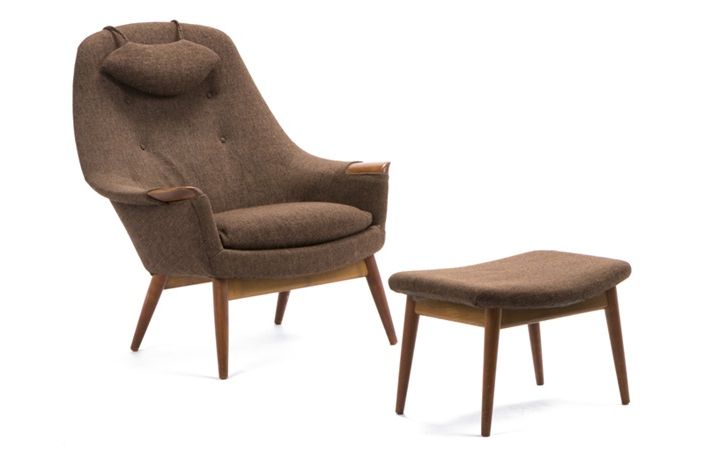 Most Recent A Mid Century Modern Armchair And Ottomanwestnofa (co With Regard To Modern Armchairs And Ottoman (View 11 of 30)