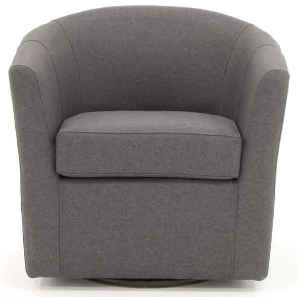 Most Recently Released Harmon Cloud Barrel Chairs And Ottoman Pertaining To Molinari Swivel Barrel Chair In  (View 10 of 30)