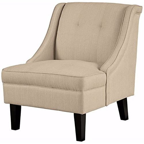 Most Up To Date Lauretta Velvet Wingback Chairs Pertaining To Signature Designashley – Clarinda Accent Chair – Wingback – Modern –  Cream (View 27 of 30)