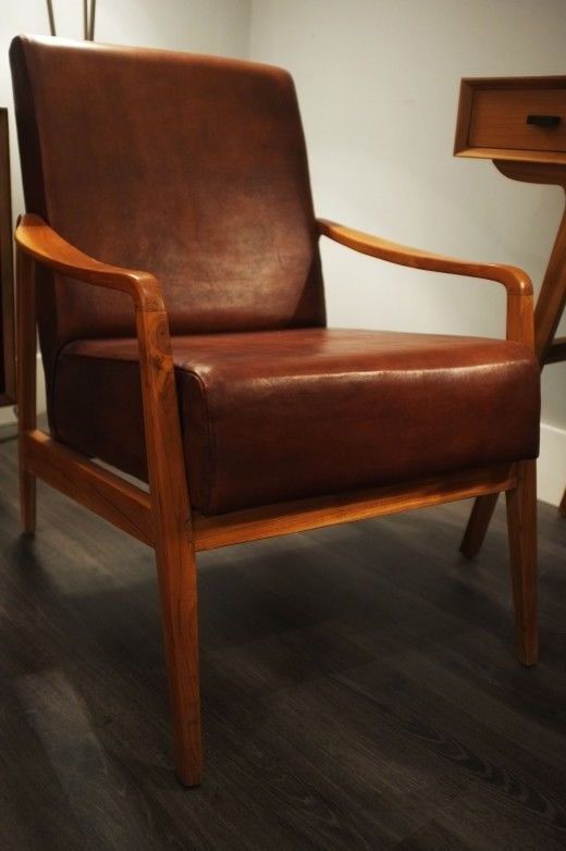 Newest Low Slung Mid Century/ Danish Style Leather Armchair With Regard To Selby Armchairs (View 18 of 30)