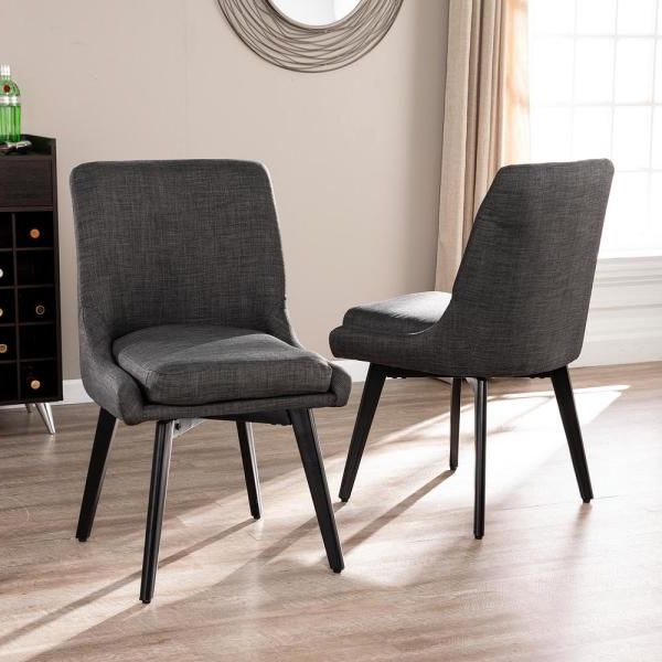 Selby Armchairs In Most Up To Date Southern Enterprises Selby Charcoal Gray And Black Swivel (View 16 of 30)