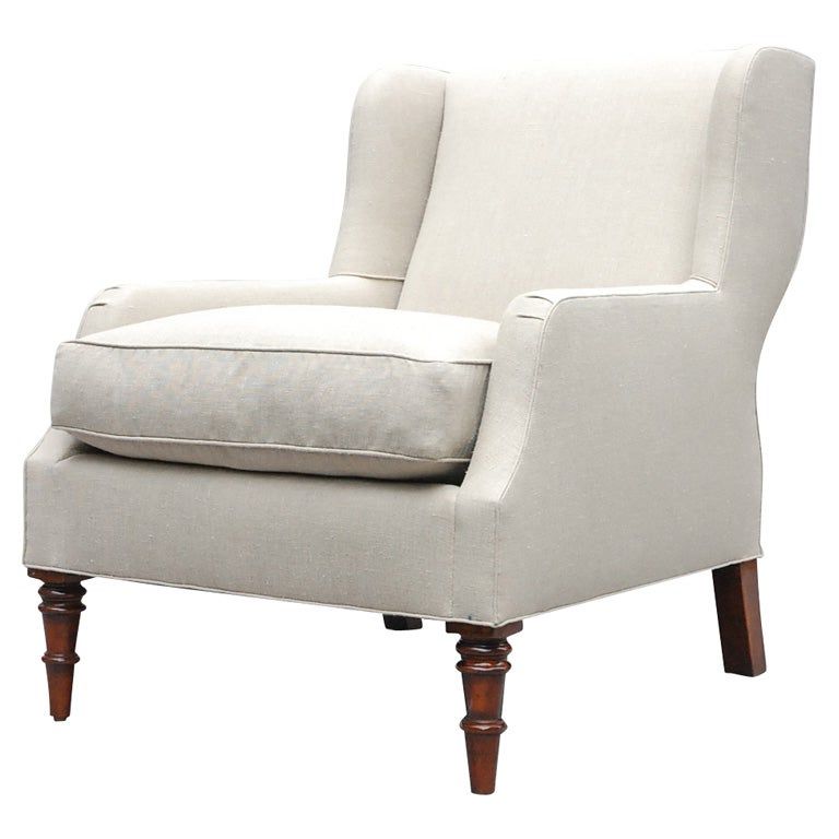 Selby Armchairs Intended For Fashionable "selby"lee Stanton Armchair Upholstered In Belgian Linen Or Custom  Fabric (View 1 of 30)