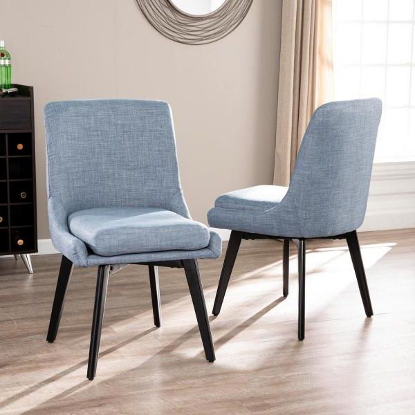 Selby Armchairs Pertaining To Current Southern Enterprises Selby Denim Blue Gray And Black Swivel (View 20 of 30)