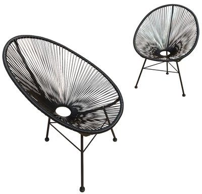 Travers Papasan Chair Fabric: Black, Leg Color: Black Inside Preferred Renay Papasan Chairs (View 28 of 30)