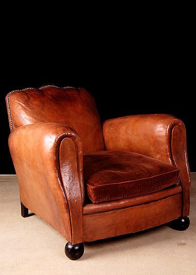 Trendy Sheldon Tufted Top Grain Leather Club Chairs Pertaining To Pair Of French Vintage "scalloped Back" Leather Club Chairs (View 8 of 30)