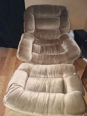 Well Known New And Used Chair With Ottoman For Sale In Modesto, Ca Pertaining To Lucea Faux Leather Barrel Chairs And Ottoman (View 26 of 30)