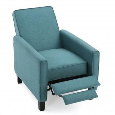 Well Liked Amelia & Joseph Dara Dark Teal Fabric Recliner Club Chair Pertaining To Dara Armchairs (View 3 of 30)