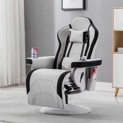 Well Liked Blaithin Simple Single Barrel Chairs Regarding Pc & Racing Chair Color: White (View 18 of 30)