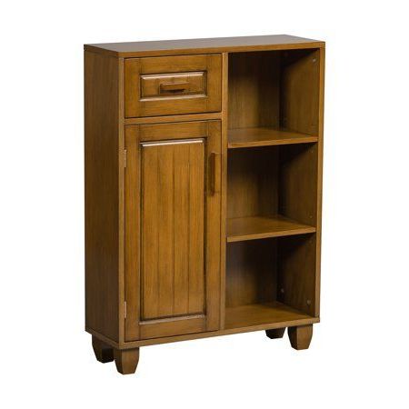 2019 Millwood Pines Floor Storage Cabinet With 2 Doors And 2 Open Shelves Throughout Blanca Floor Cabinet With One Door, One Drawerand Three (View 5 of 30)