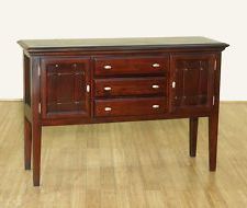 2020 Caila 60" Wide 3 Drawer Sideboards Regarding 4.5ft Antique Dark Cherry 3 Drawer Buffet Sideboard Server (Photo 22 of 30)