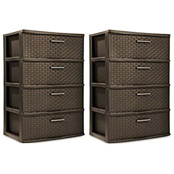 Amazon: Sterilite 4 Drawer Cabinet Made Of Heavy Duty With Regard To Favorite Daisi 50" Wide 2 Drawer Sideboards (View 6 of 30)