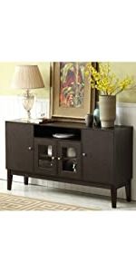 Bartolomeus 51.8" Wide 2 Drawer Buffet Tables With Regard To Famous Amazon – Mixcept 52" Stylish Sideboard Buffet Cabinet (Photo 11 of 30)