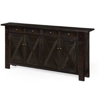 Cora Rose 62.9" Wide 3 Drawer Acacia Wood Sideboards In Most Up To Date Cora Rose  (View 1 of 26)