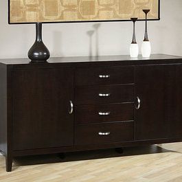 Current Buffets & Sideboards: Find Credenzas And Buffet Table In Wood Accent Sideboards Buffet Serving Storage Cabinet With 4 Framed Glass Doors (View 8 of 30)