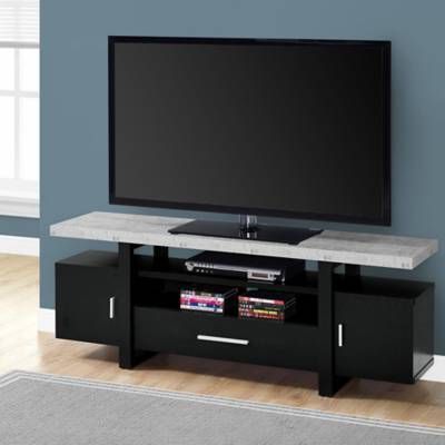 Famous Monarch Specialties 60 Inch Cement Look Top Tv Stand In Intended For Miah Tv Stands For Tvs Up To 60" (View 10 of 30)