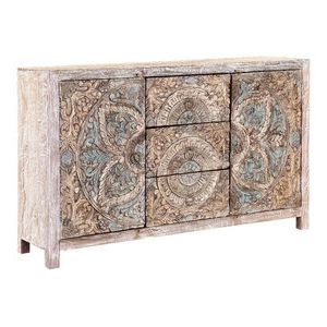 Hargrove 72" Wide 3 Drawer Mango Wood Sideboards With Regard To Fashionable Tucson Rainbow Rustic Reclaimed Wood 4 Drawer Large (View 1 of 30)