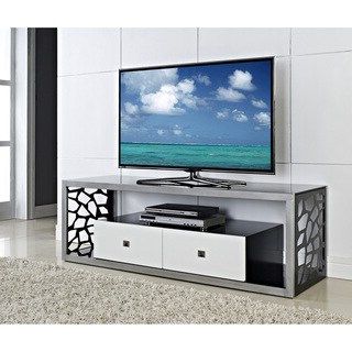 Khia Tv Stands For Tvs Up To 60" Throughout Well Liked Black Glass Modern Mosaic 60 Inch Tv Stand – Overstock (Photo 8 of 30)