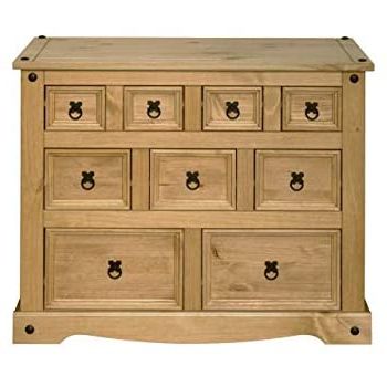Kinston 74" Wide 4 Drawer Pine Wood Sideboards Within Popular Vida Designs Corona Merchant Chest Of Drawers, 9 Drawer (View 14 of 30)