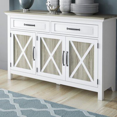 Laux 56.57" Wide 3 Drawer Sideboards Throughout Trendy Aishni Home Furnishings Sideboards & Buffets You'll Love (Photo 3 of 30)