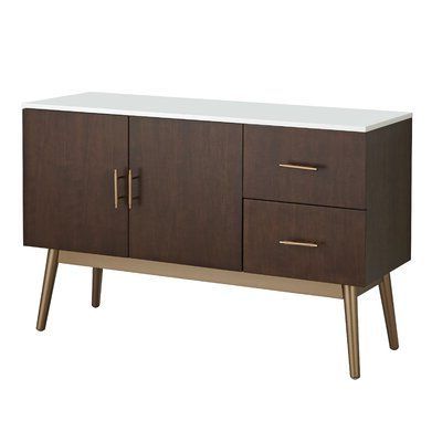 Mid Throughout Sandweiler 54" Wide 2 Drawer Sideboards (View 13 of 30)