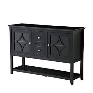 Most Popular Bartolomeus 51.8" Wide 2 Drawer Buffet Tables In Amazon – Mixcept 52" Stylish Sideboard Buffet Cabinet (Photo 1 of 30)