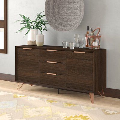 Most Popular Rustic & Farmhouse Sideboards, Buffets & Buffet Tables You In Annabella 54" Wide 3 Drawer Sideboards (View 3 of 30)