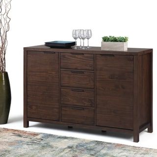 Most Recently Released Annabella 54" Wide 3 Drawer Sideboards Inside Shop Wyndenhall Blair Solid Wood 54 Inch Wide Rustic (View 9 of 30)