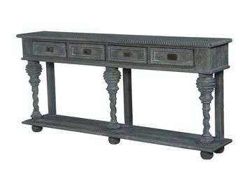 Most Recently Released Tabernash 55" Wood Buffet Tables Throughout Castle Buffet Table In Gray (View 12 of 30)