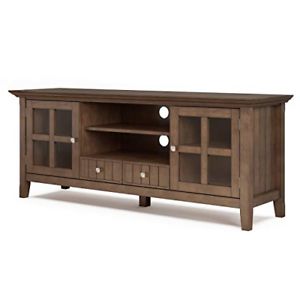 Popular Simpli Home Acadian Solid Wood Universal Tv Media Stand Regarding Khia Tv Stands For Tvs Up To 60" (Photo 28 of 30)