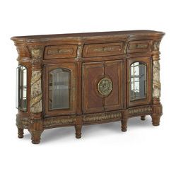 Presswood Traditional 41.75" Wide 3 Drawer Wood Drawer Servers For Fashionable Aico Furniture – Villa Valencia Sideboard – Villa Valencia (Photo 13 of 13)